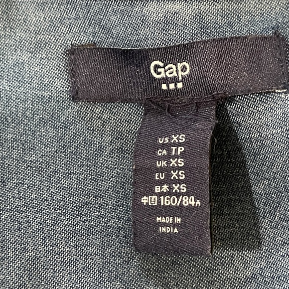 GAP soft denim long sleeve dress with belt - Picture 8 of 8